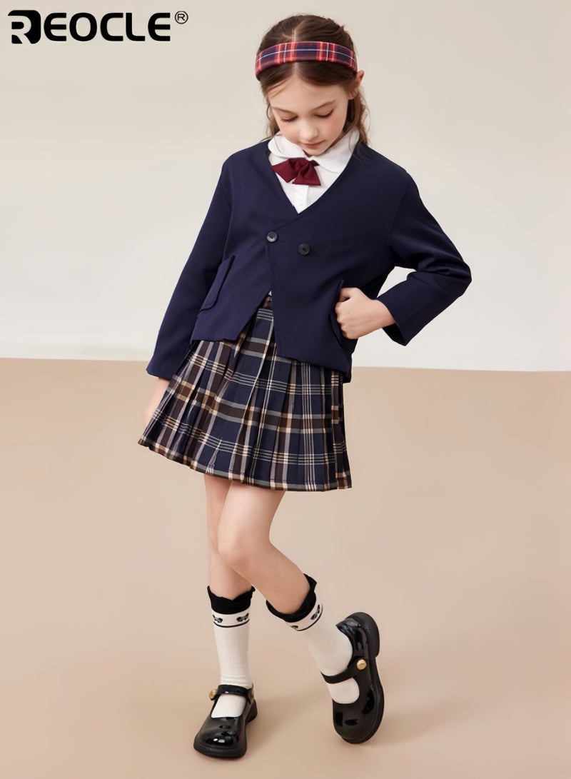 ريوكل أحذية جلدية للبنات على شكل أميرة مع لمسات لامعة وتصميم أحذية رسمية كعب للبنات مع إغلاق فيلكرو لحفلات الاحتفالات والعطلات - Image 2